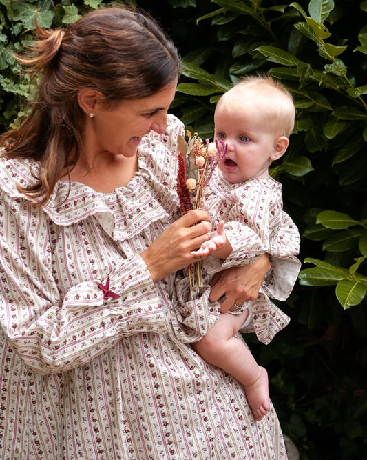 Beatrice Christmas matching set baby and mum nightie dress