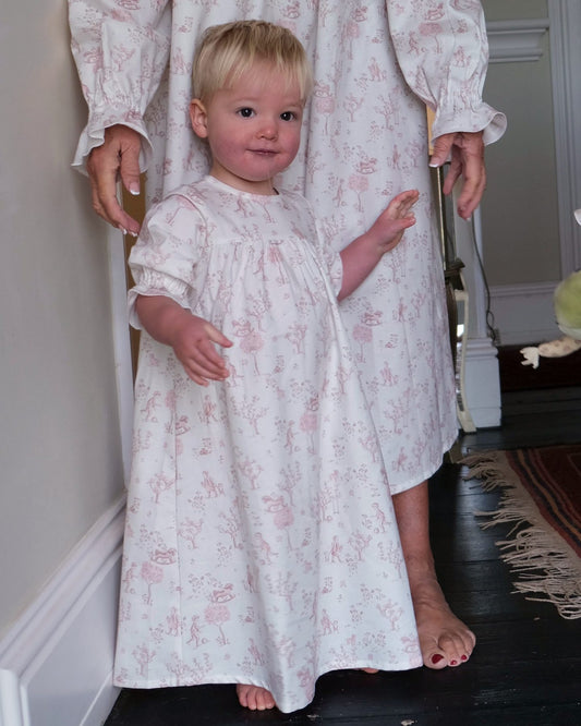 Cordelia Toile organic cotton baby nightie boys girls unisex Christmas gift